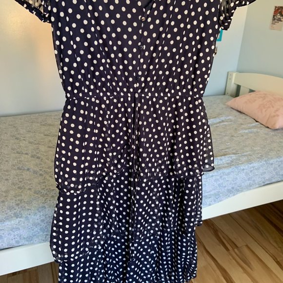 Polka-dot Wrap Layered Summer Dress! - Picture 4 of 5